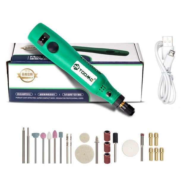 Pinkman Cordless Drill Power Tools Electric Mini Drill Grinding Manicure Machine Wireless Mini Engraver Mill For Dremel tools