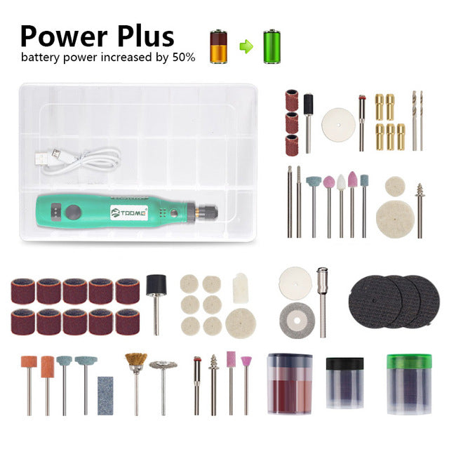 Pinkman Cordless Drill Power Tools Electric Mini Drill Grinding Manicure Machine Wireless Mini Engraver Mill For Dremel tools