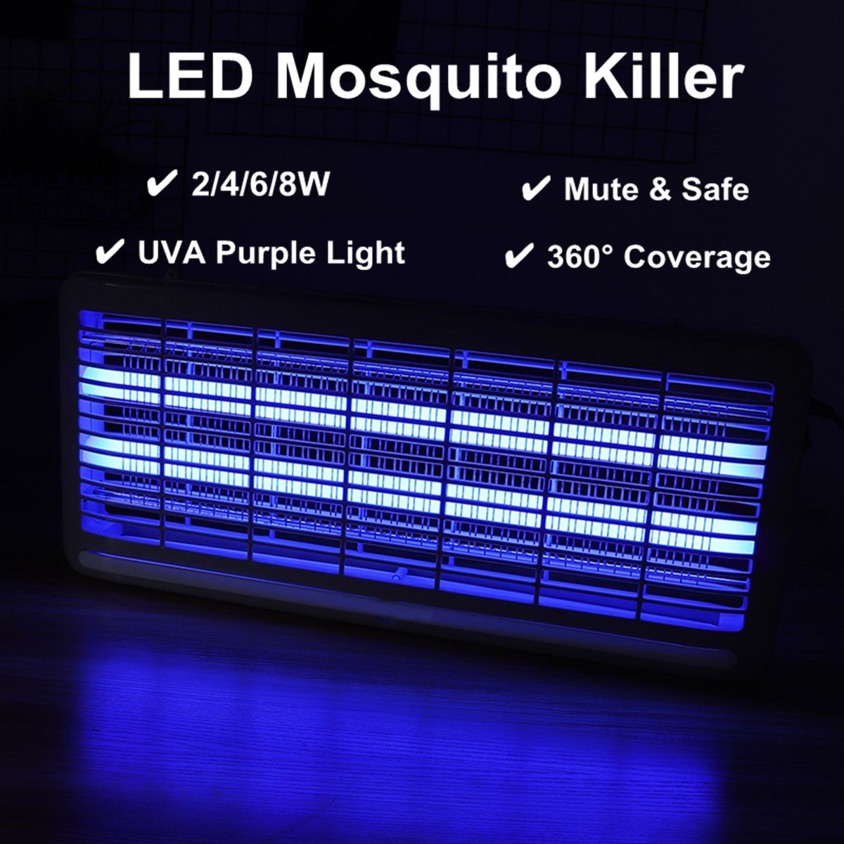 Indoor Electric Insect Killer LED UV-A Electronics Mosquito Repeller Pest Fly Bug Zapper Catcher Traps Home Pest Control Lamp